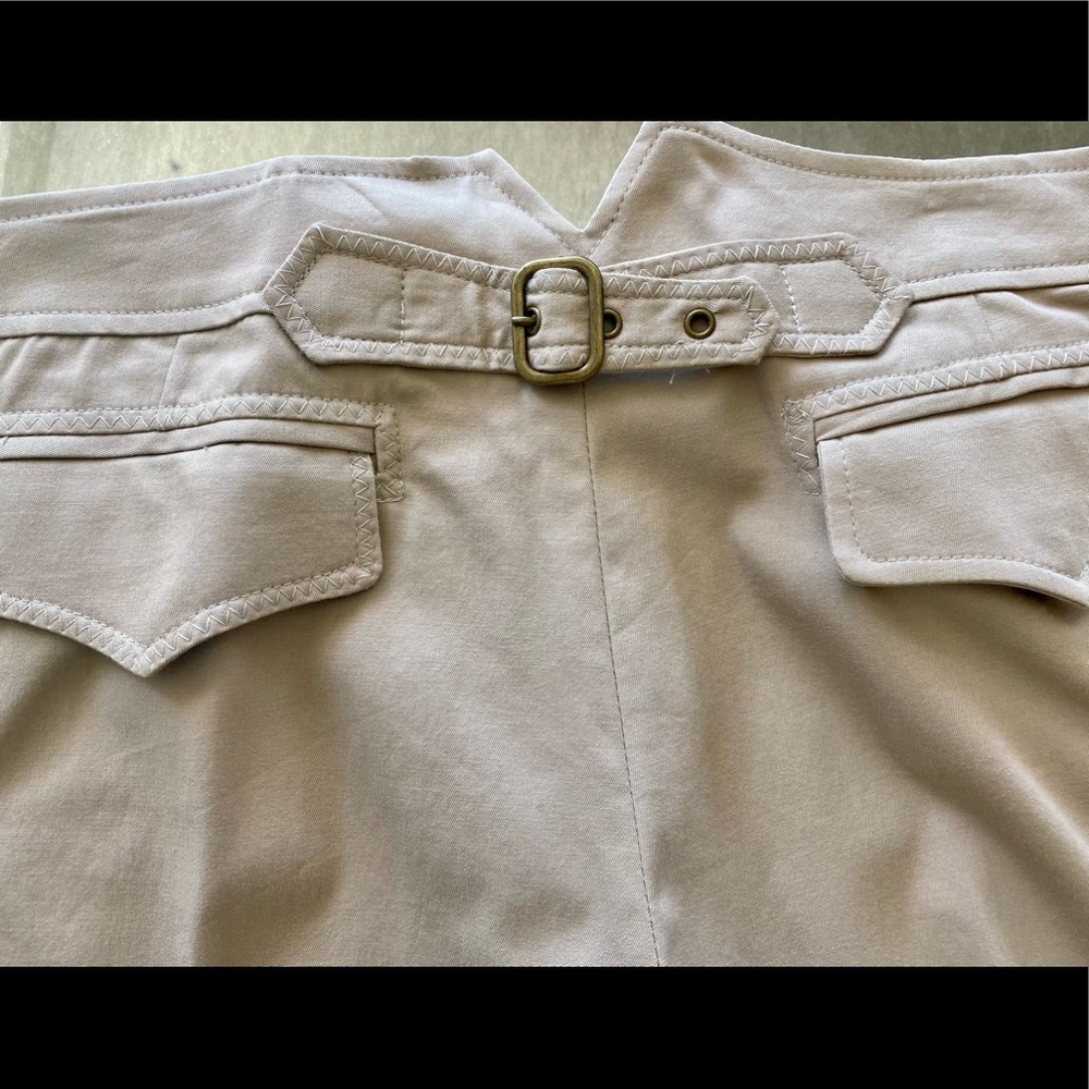 Emil Rutenberg Wide Leg Pants. Low Rise. Beige 10 - Picture 4 of 10